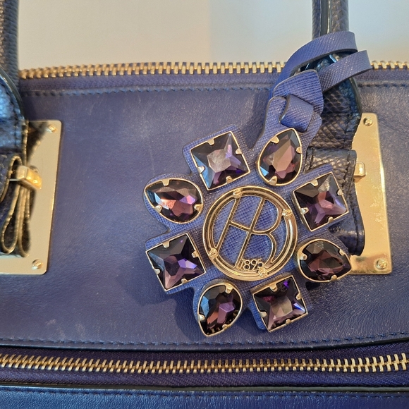 EUC Henri Bendel Eggplant Leather Satchel - Picture 2 of 9